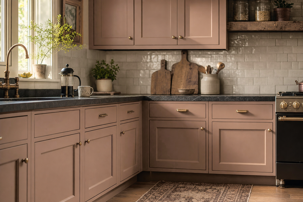 Mocha by Sherwin-Williams on cabinets