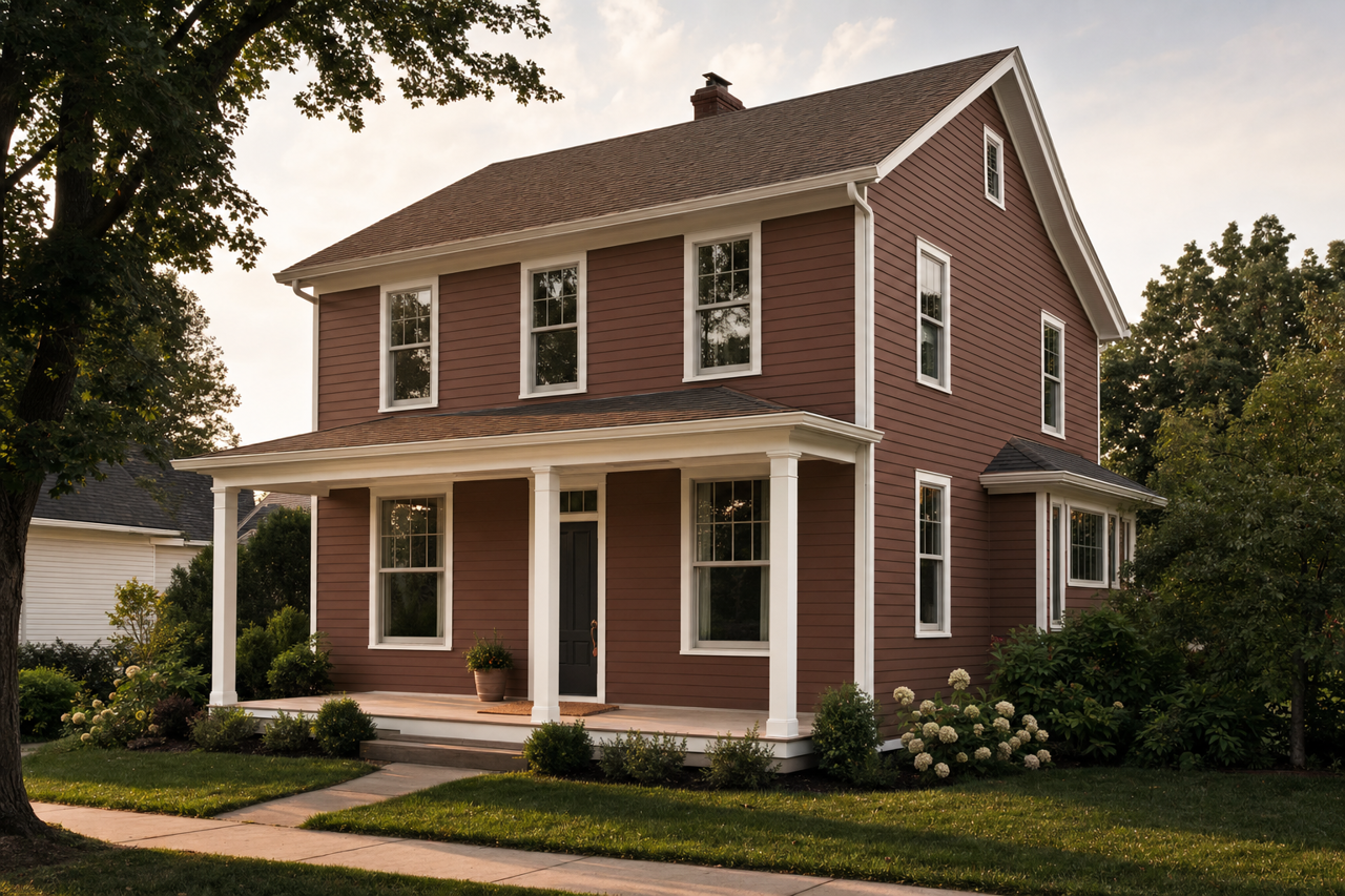 Brevity Brown by Sherwin-Williams on exterior