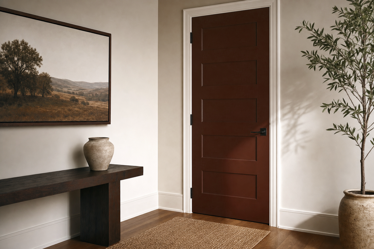 French Roast by Sherwin-Williams on interior-doors
