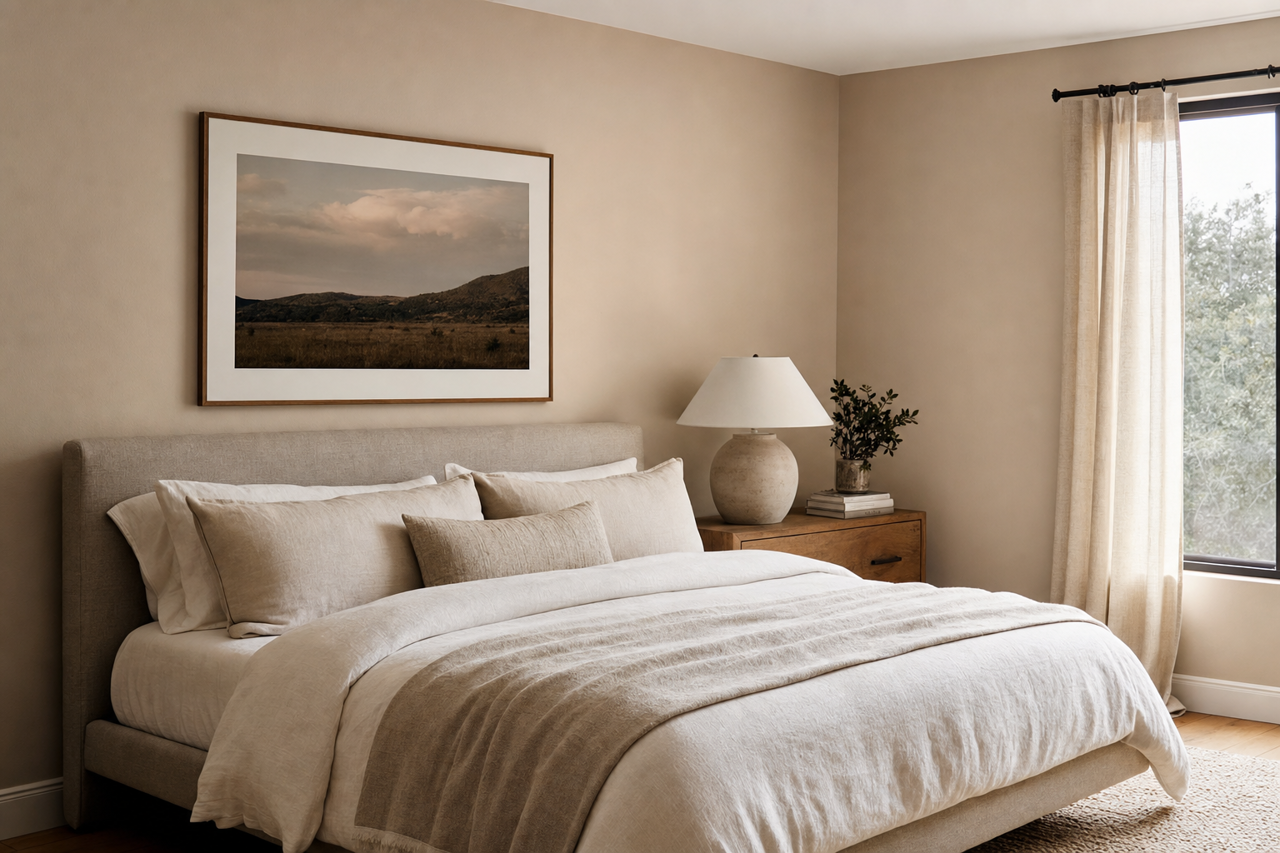 Perfect Greige by Sherwin-Williams on interiors