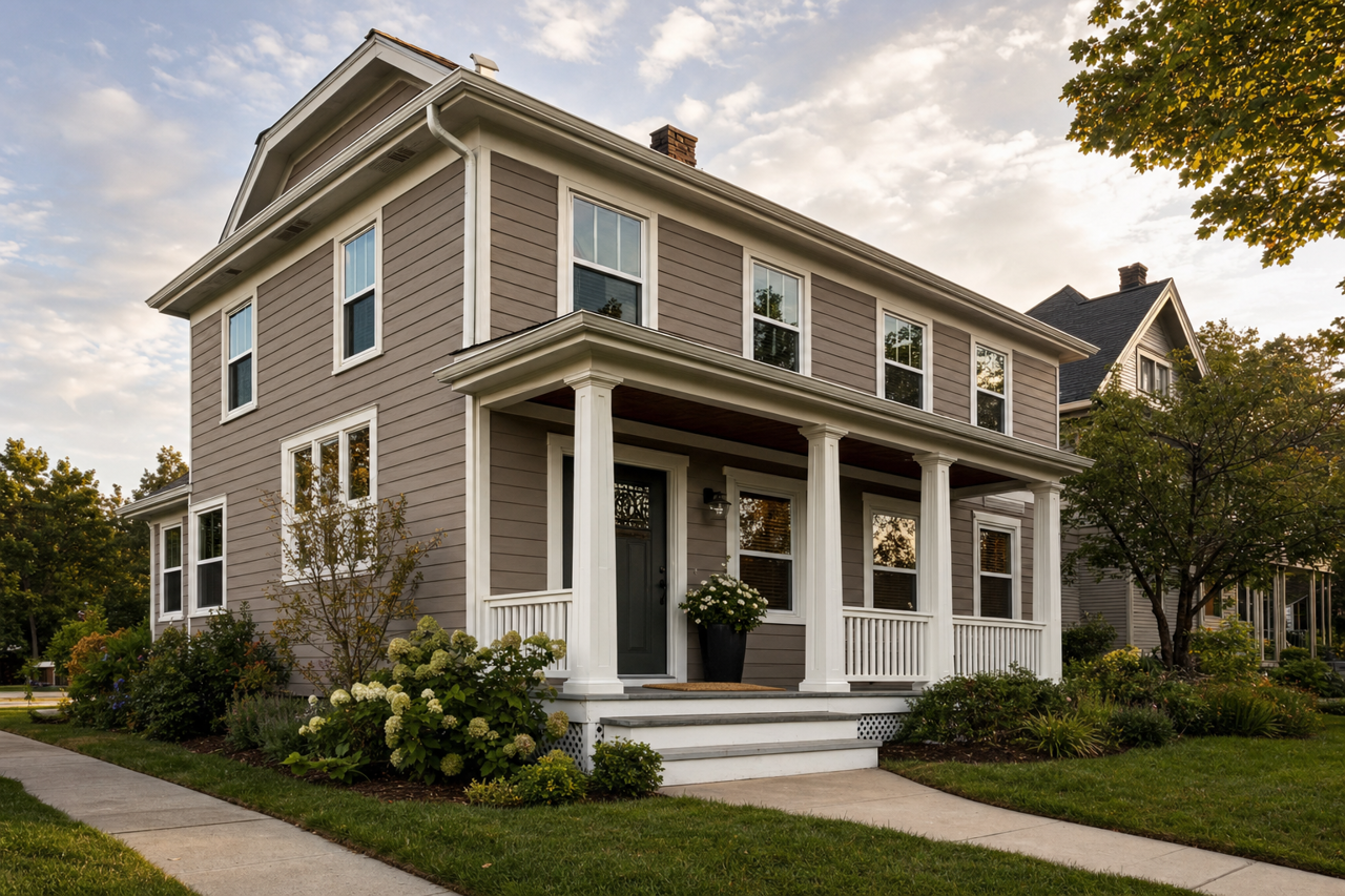Spalding Gray by Sherwin-Williams on exterior