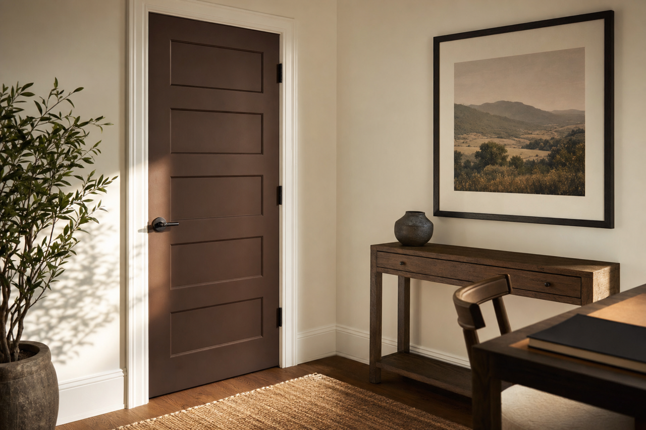 Turkish Coffee by Sherwin-Williams on interior-doors