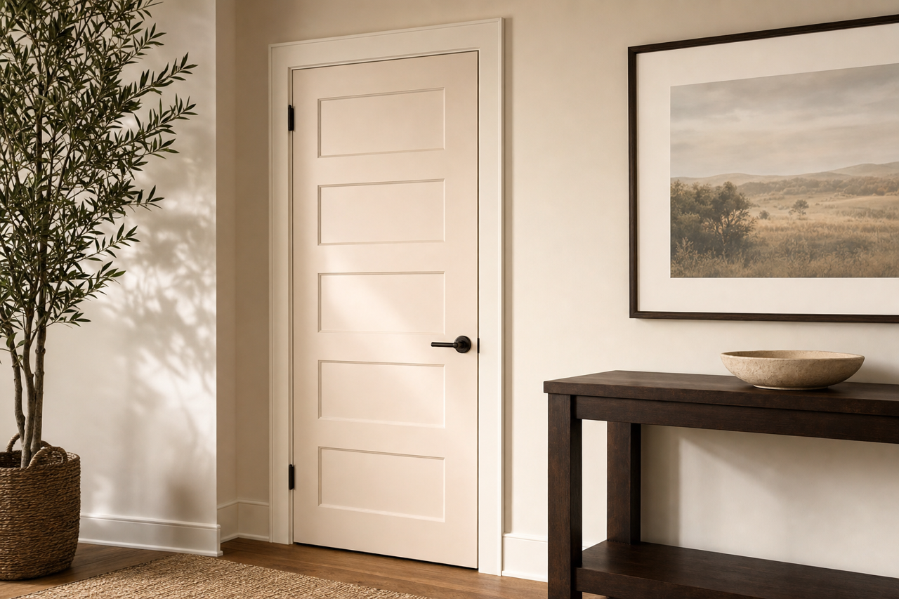 Everyday White by Sherwin-Williams on interior-doors