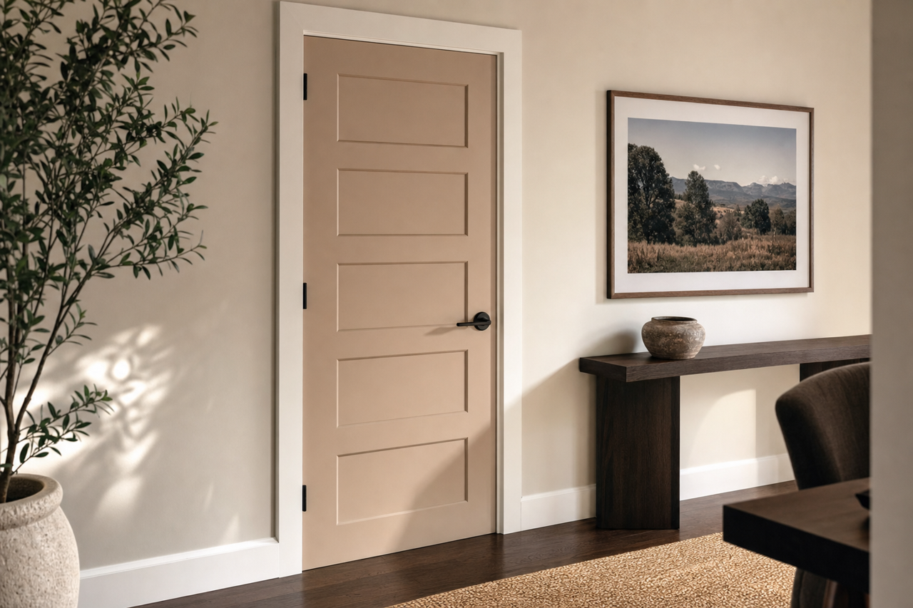 Utterly Beige by Sherwin-Williams on interior-doors