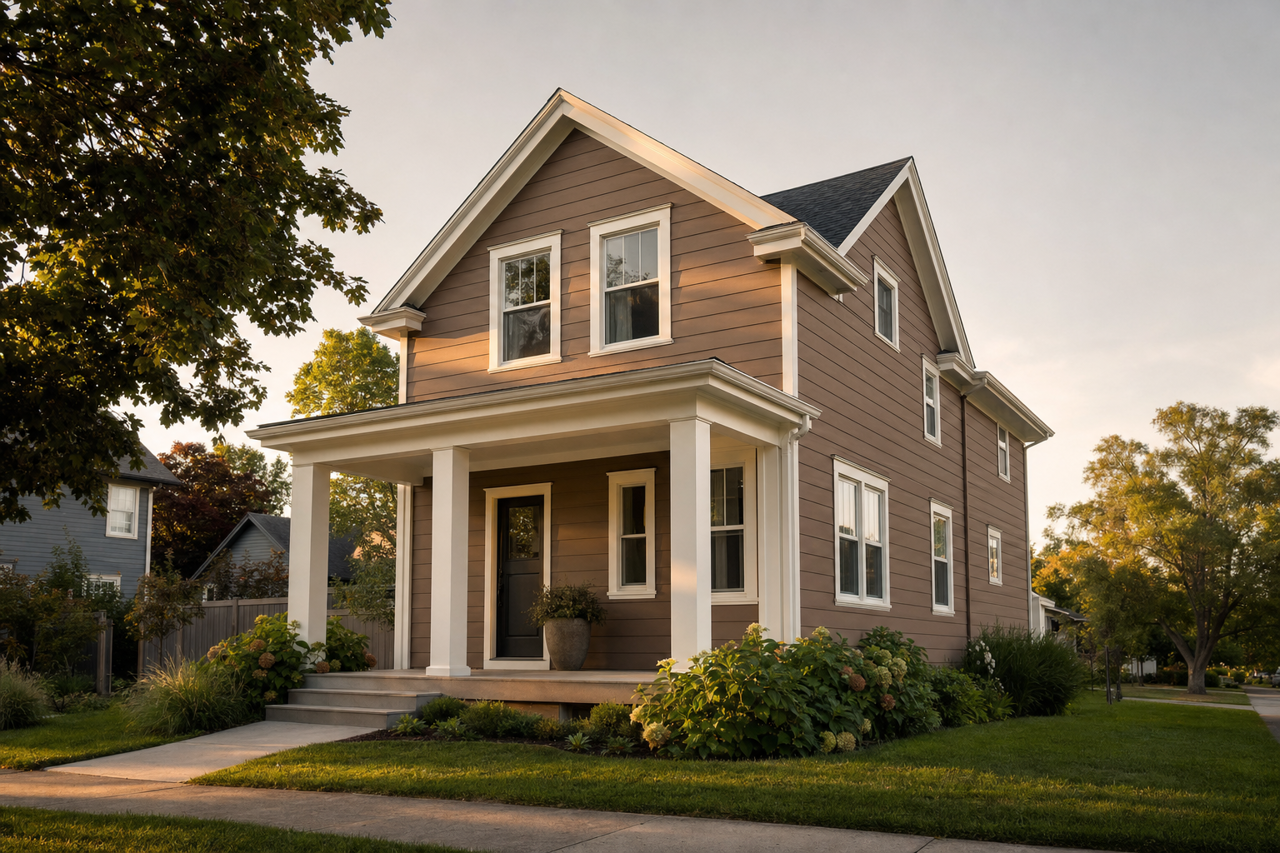 Cobble Brown by Sherwin-Williams on exterior