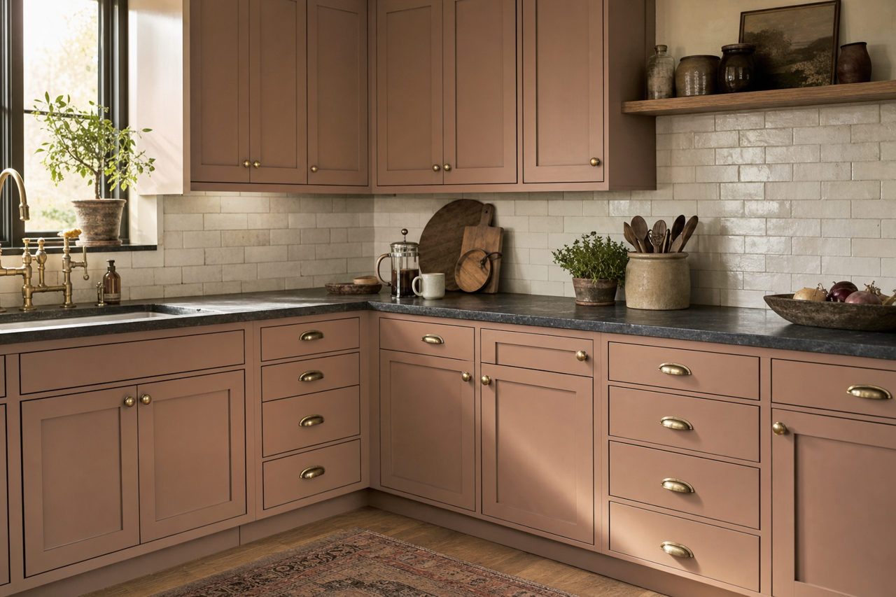 Nuthatch by Sherwin-Williams on cabinets