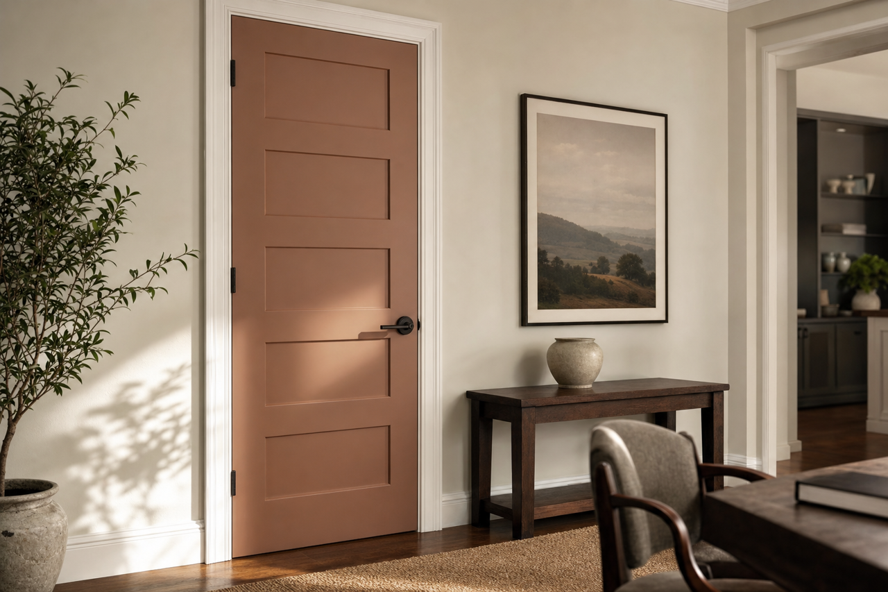 Nuthatch by Sherwin-Williams on interior-doors