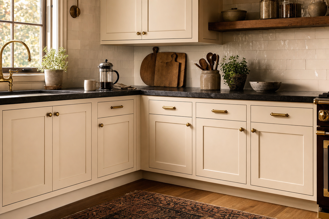 Reliable White by Sherwin-Williams on cabinets