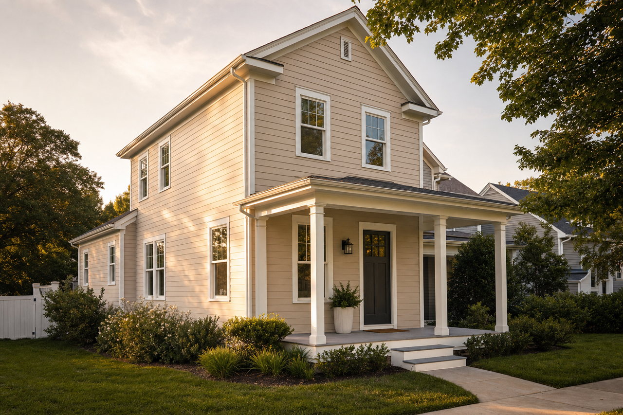 Lightweight Beige by Sherwin-Williams on exterior