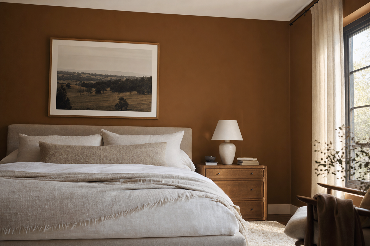 Sturdy Brown by Sherwin-Williams on interiors
