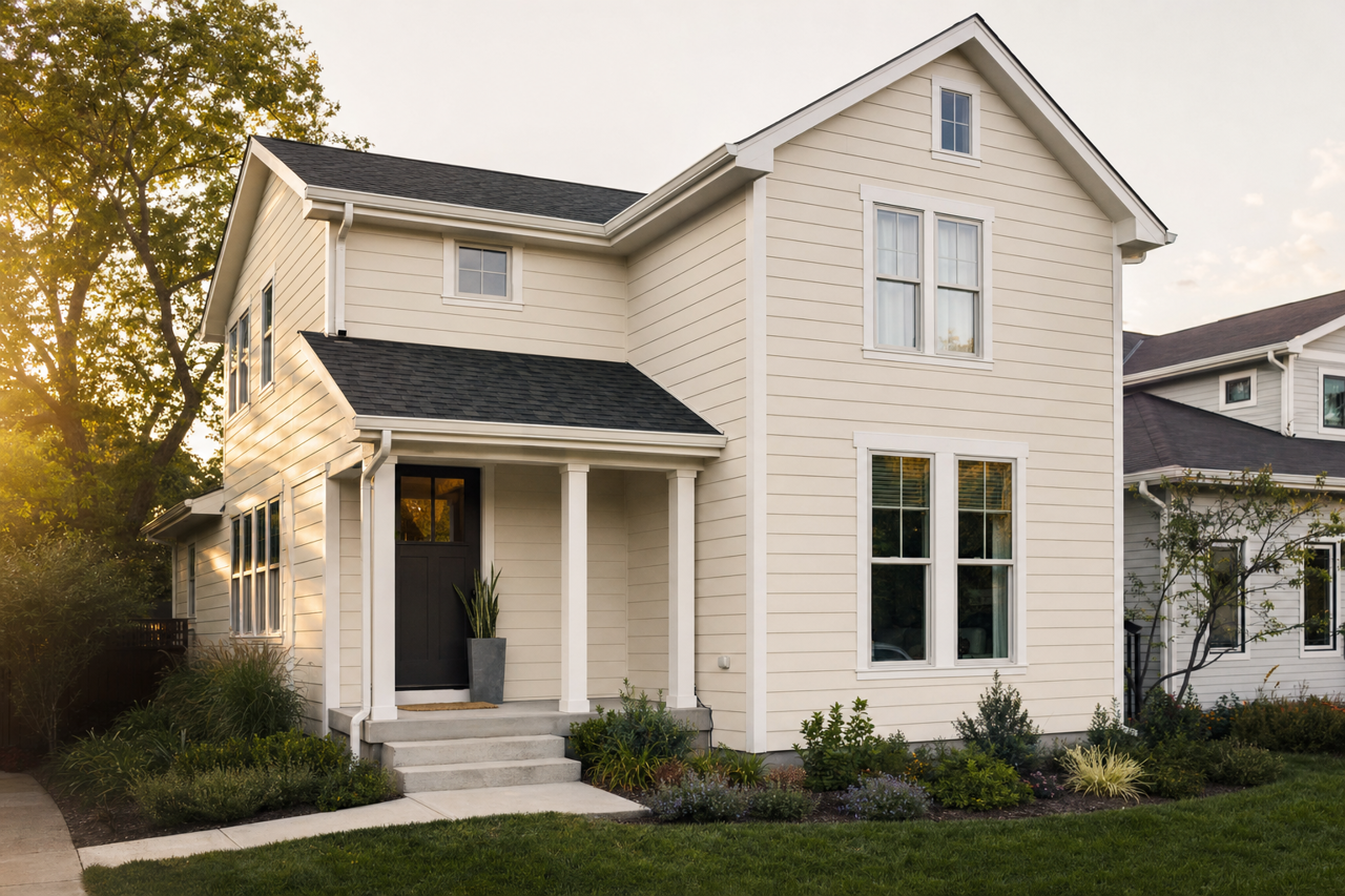 Pacer White by Sherwin-Williams on exterior