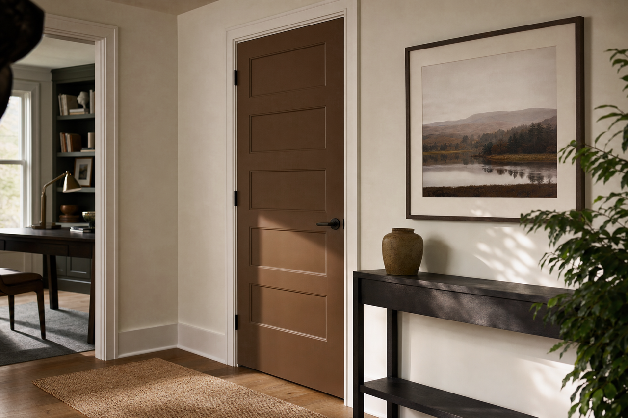 Kaffee by Sherwin-Williams on interior-doors