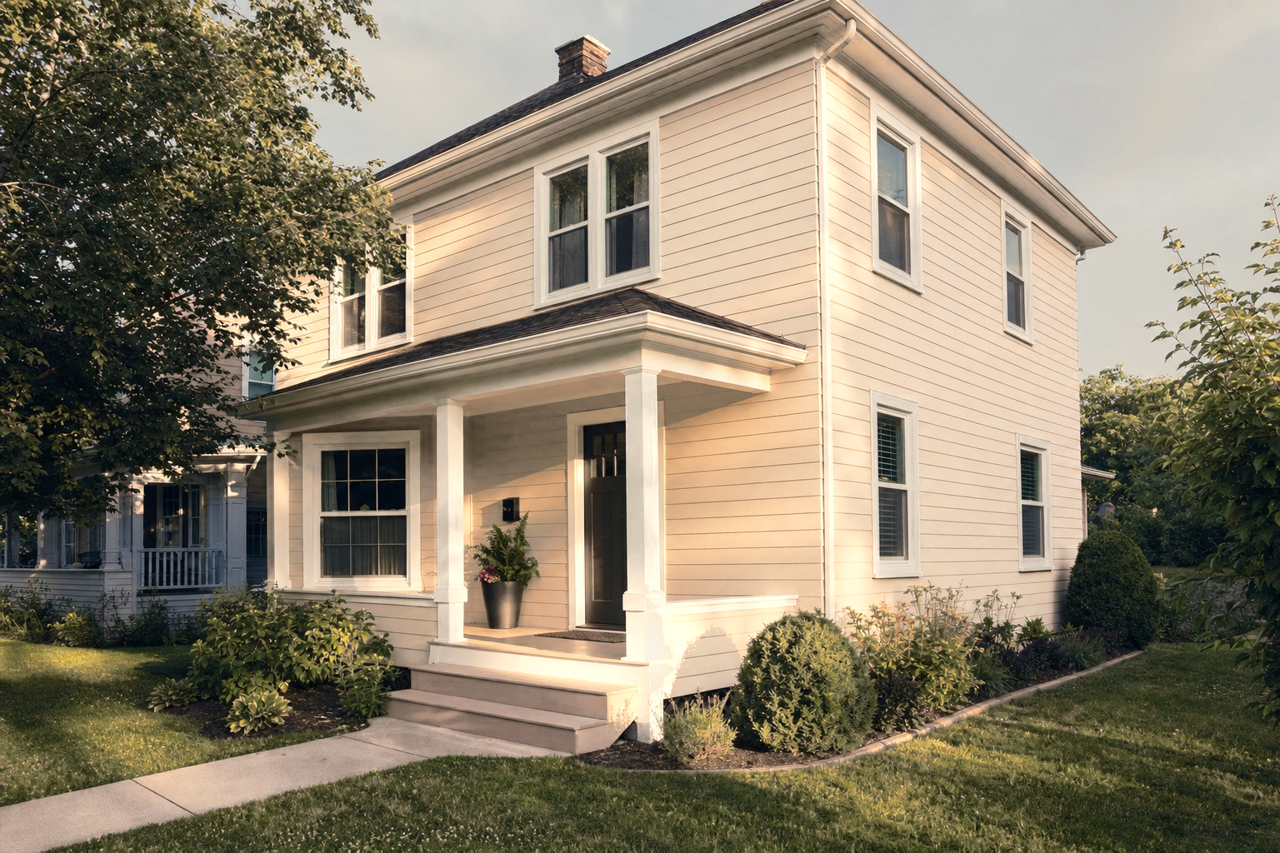 Kilim Beige by Sherwin-Williams on exterior