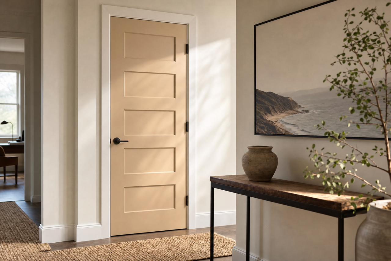 Latte by Sherwin-Williams on interior-doors