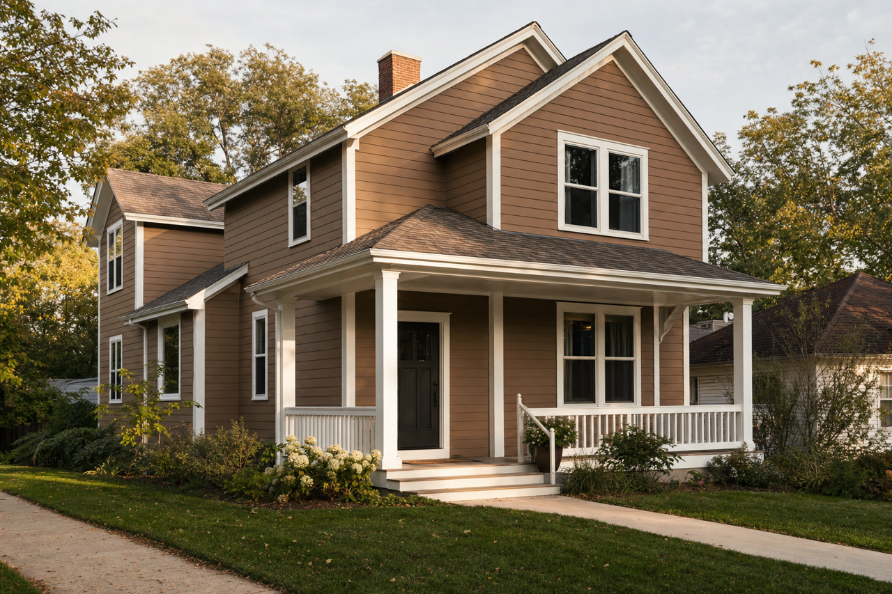 Steady Brown by Sherwin-Williams on exterior