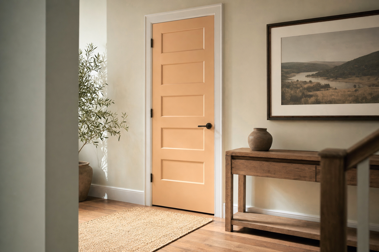 Totally Tan by Sherwin-Williams on interior-doors