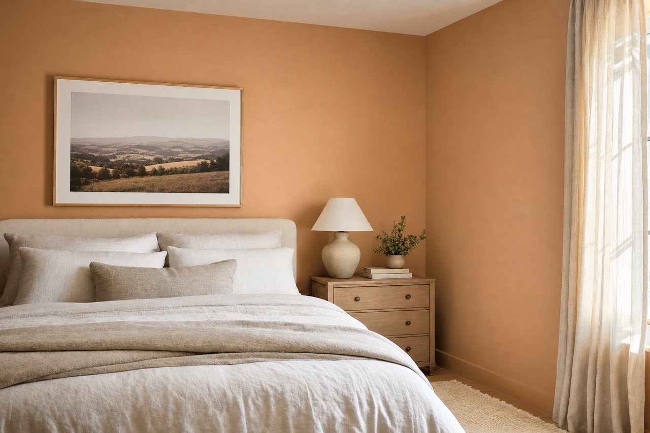 Tatami Tan by Sherwin-Williams on interiors