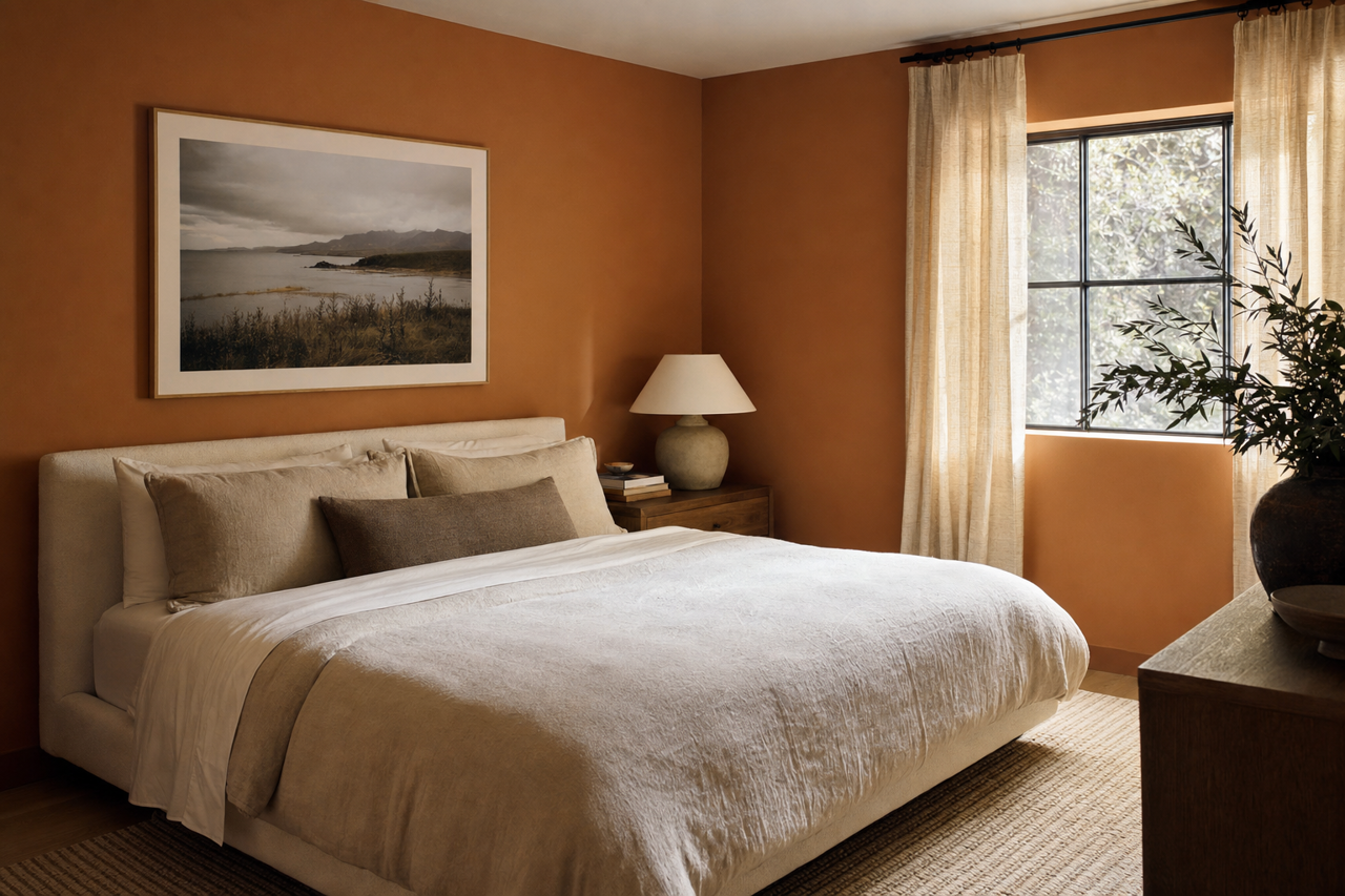 Leather Bound by Sherwin-Williams on interiors