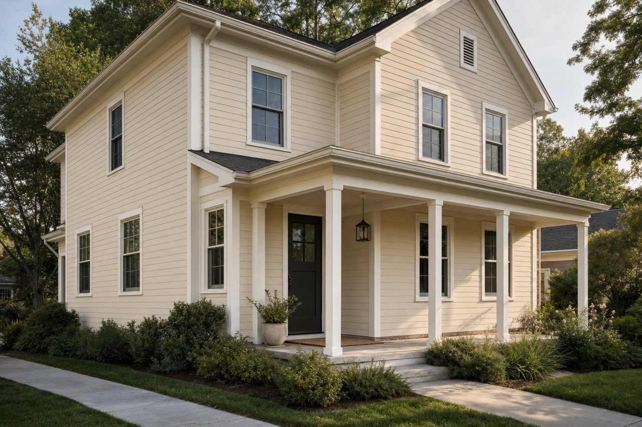 Antique White by Sherwin-Williams on exterior