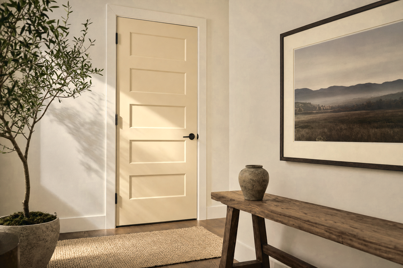 Believable Buff by Sherwin-Williams on interior-doors