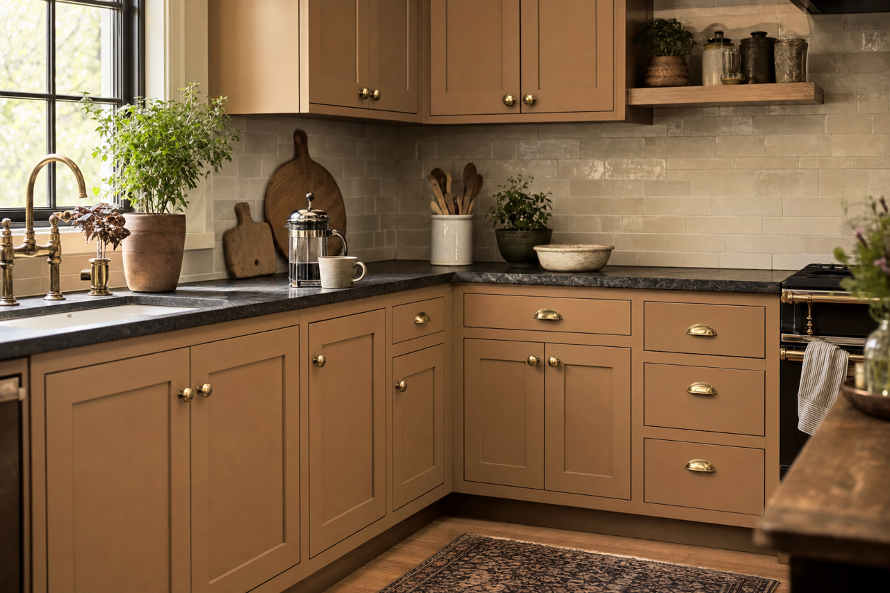 Cardboard by Sherwin-Williams on cabinets