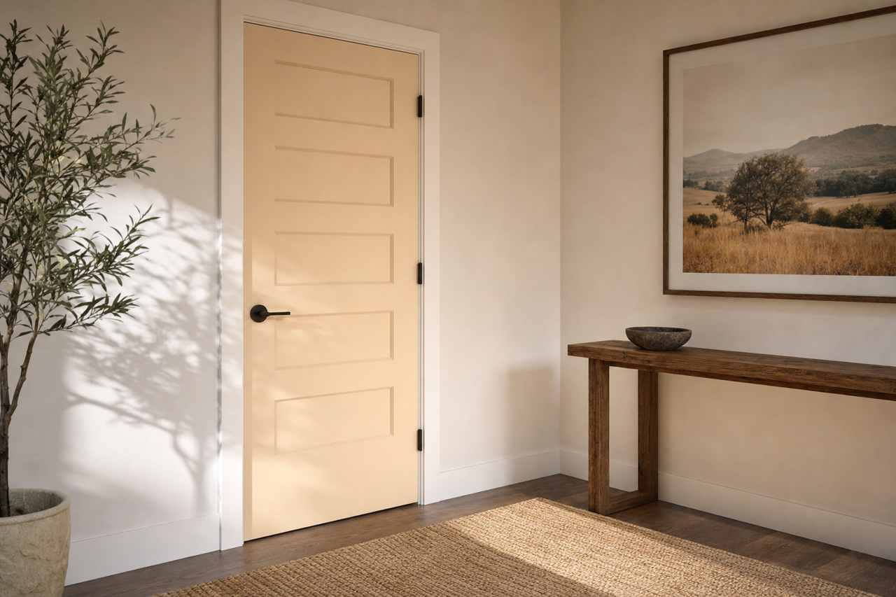 Navajo White by Sherwin-Williams on interior-doors