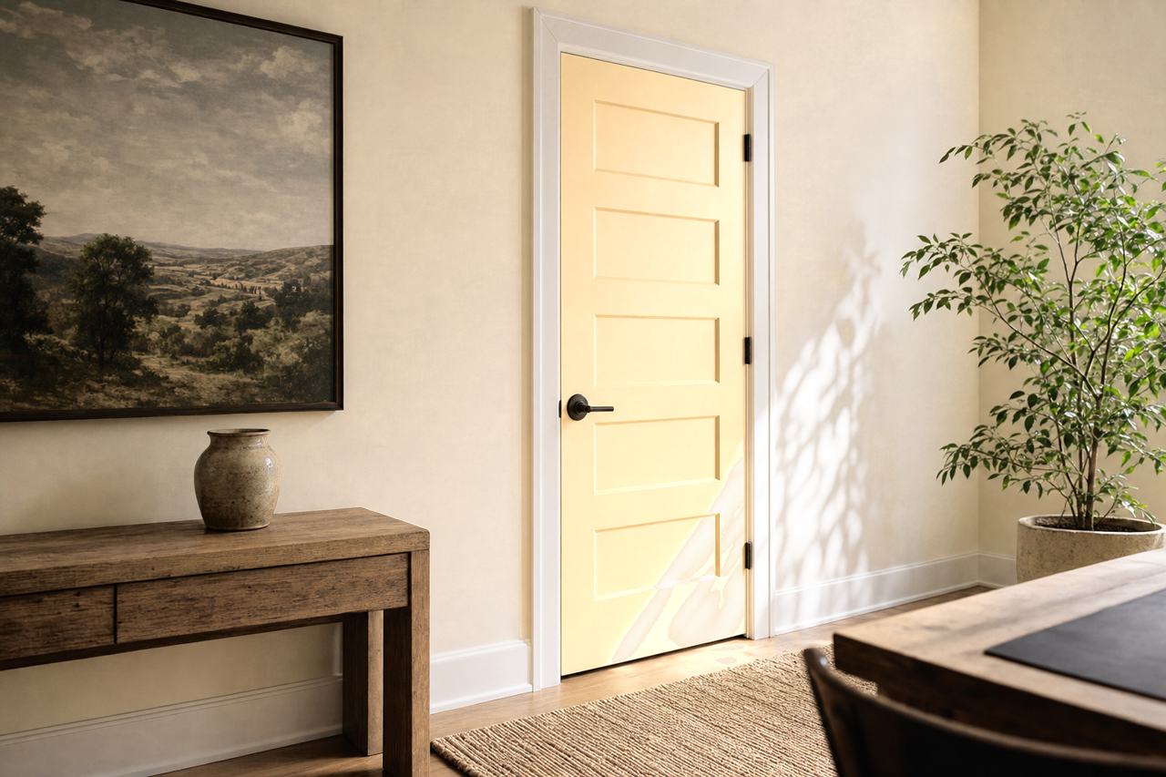 Ivoire by Sherwin-Williams on interior-doors