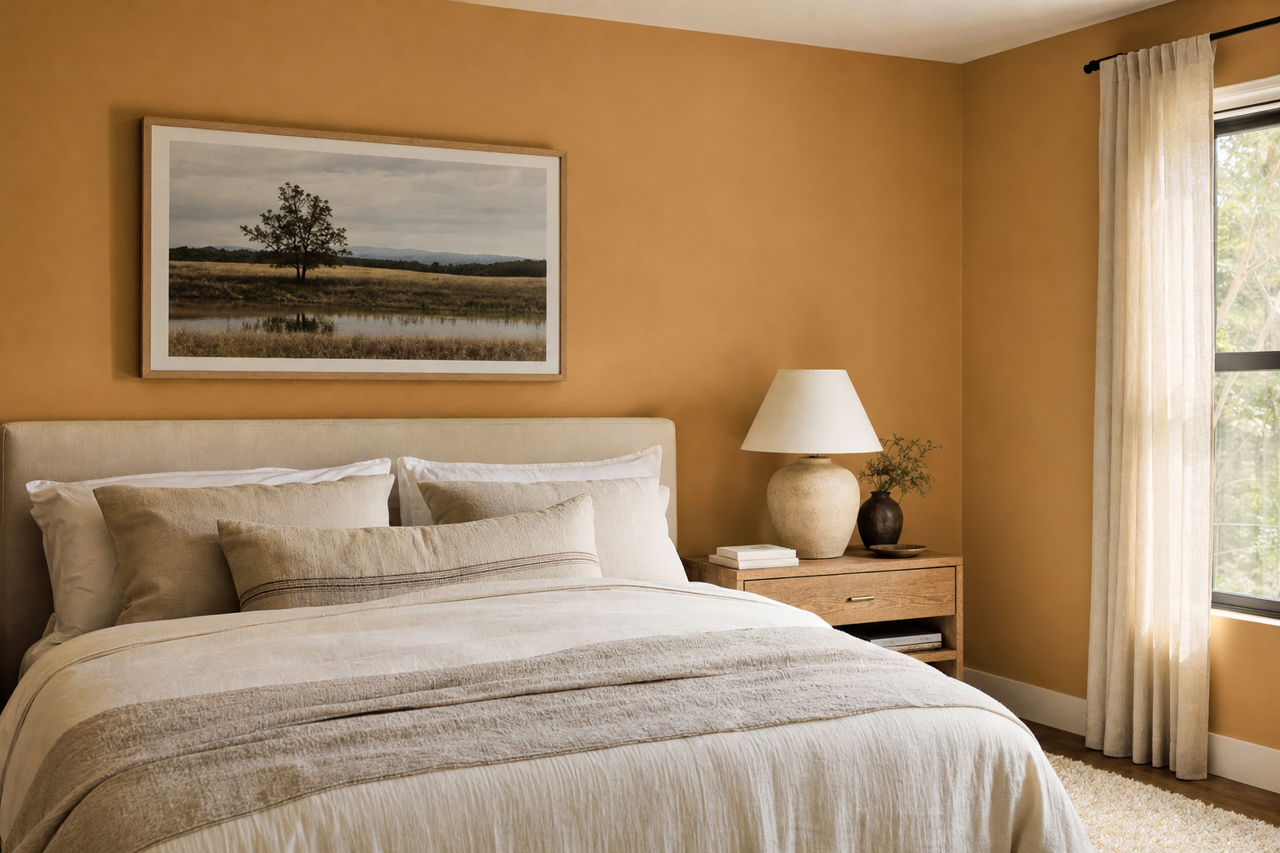 Chamois by Sherwin-Williams on interiors