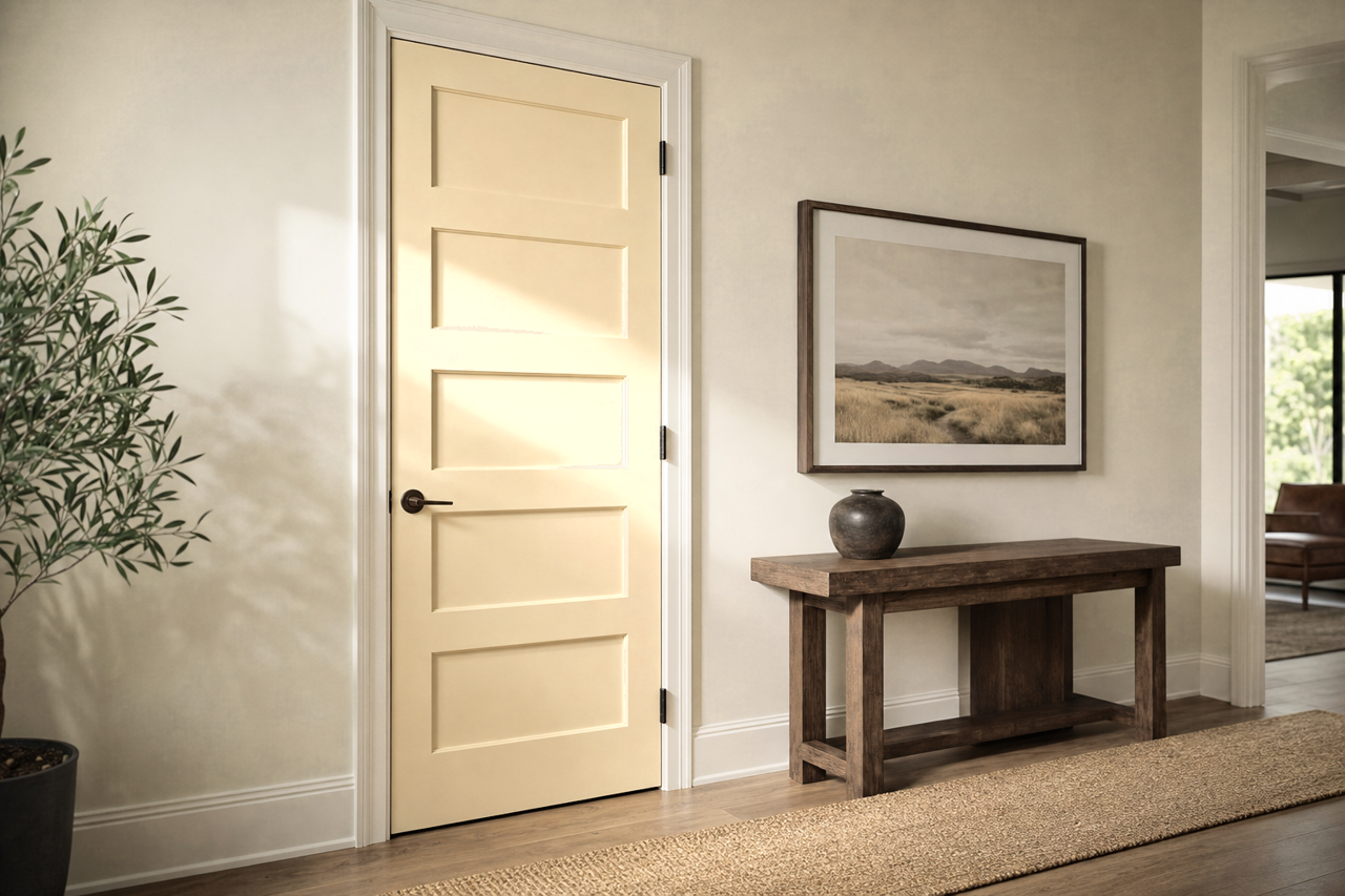 Netsuke by Sherwin-Williams on interior-doors