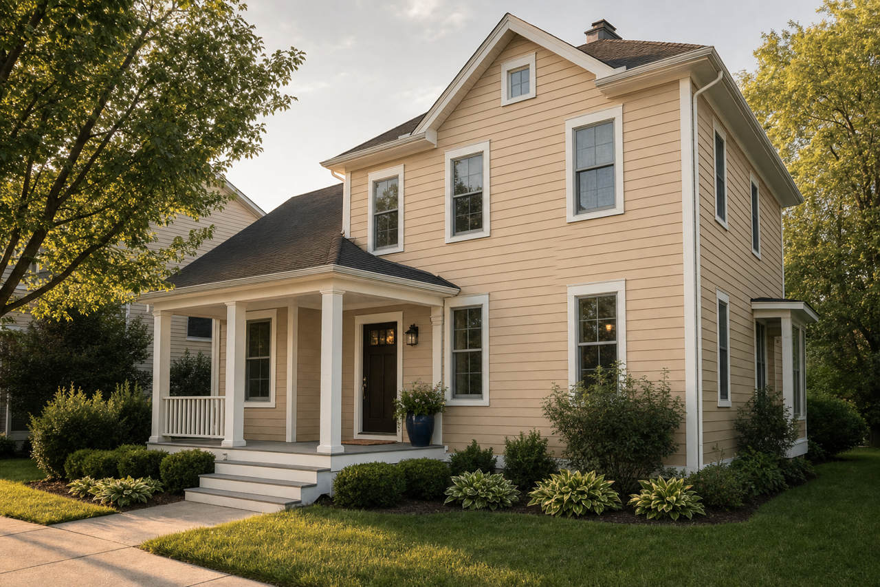 Burlap by Sherwin-Williams on exterior