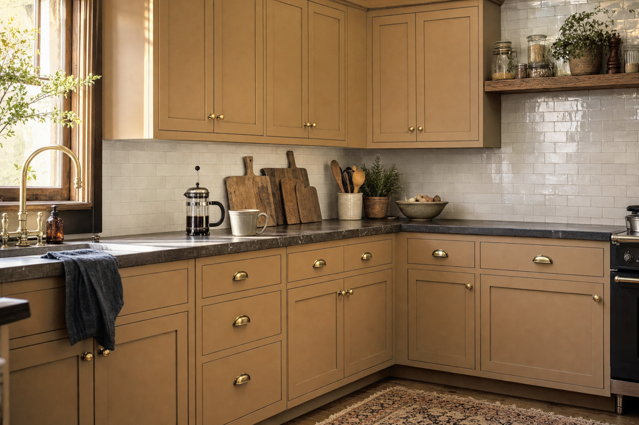Artifact by Sherwin-Williams on cabinets