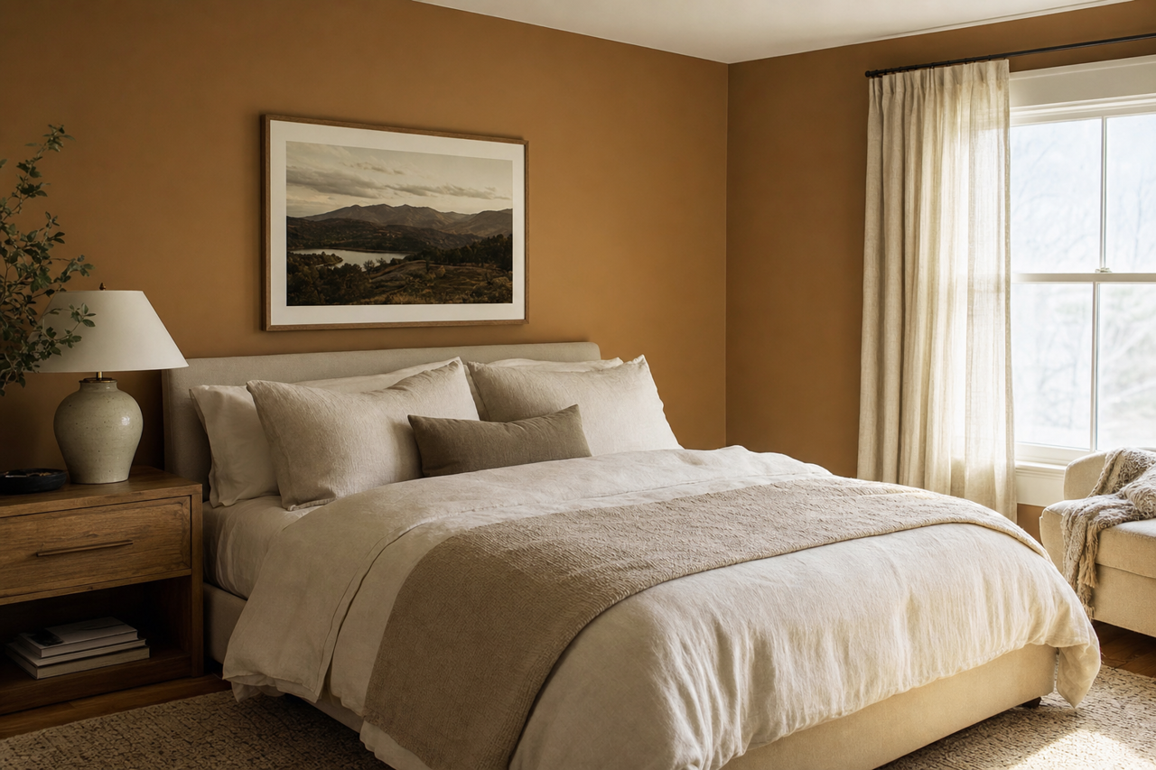 Mossy Gold by Sherwin-Williams on interiors