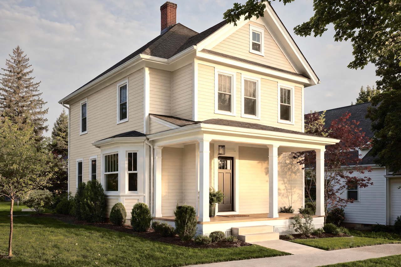 Softer Tan by Sherwin-Williams on exterior