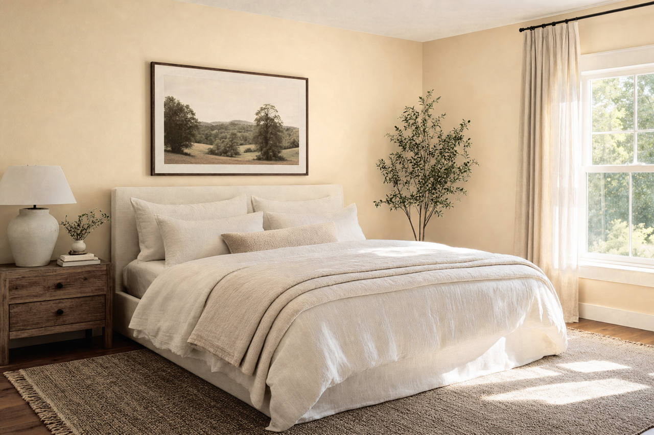 Softer Tan by Sherwin-Williams on interiors