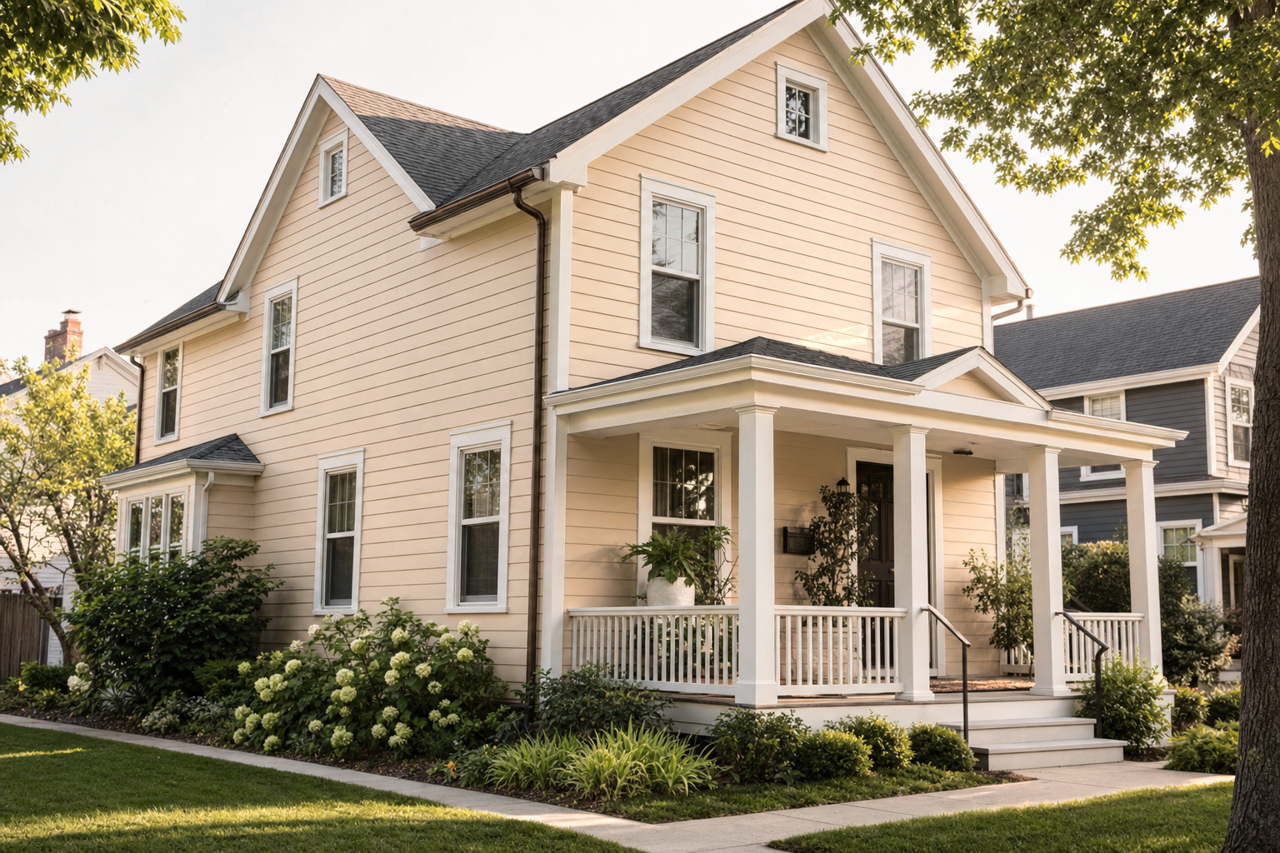 Macadamia by Sherwin-Williams on exterior