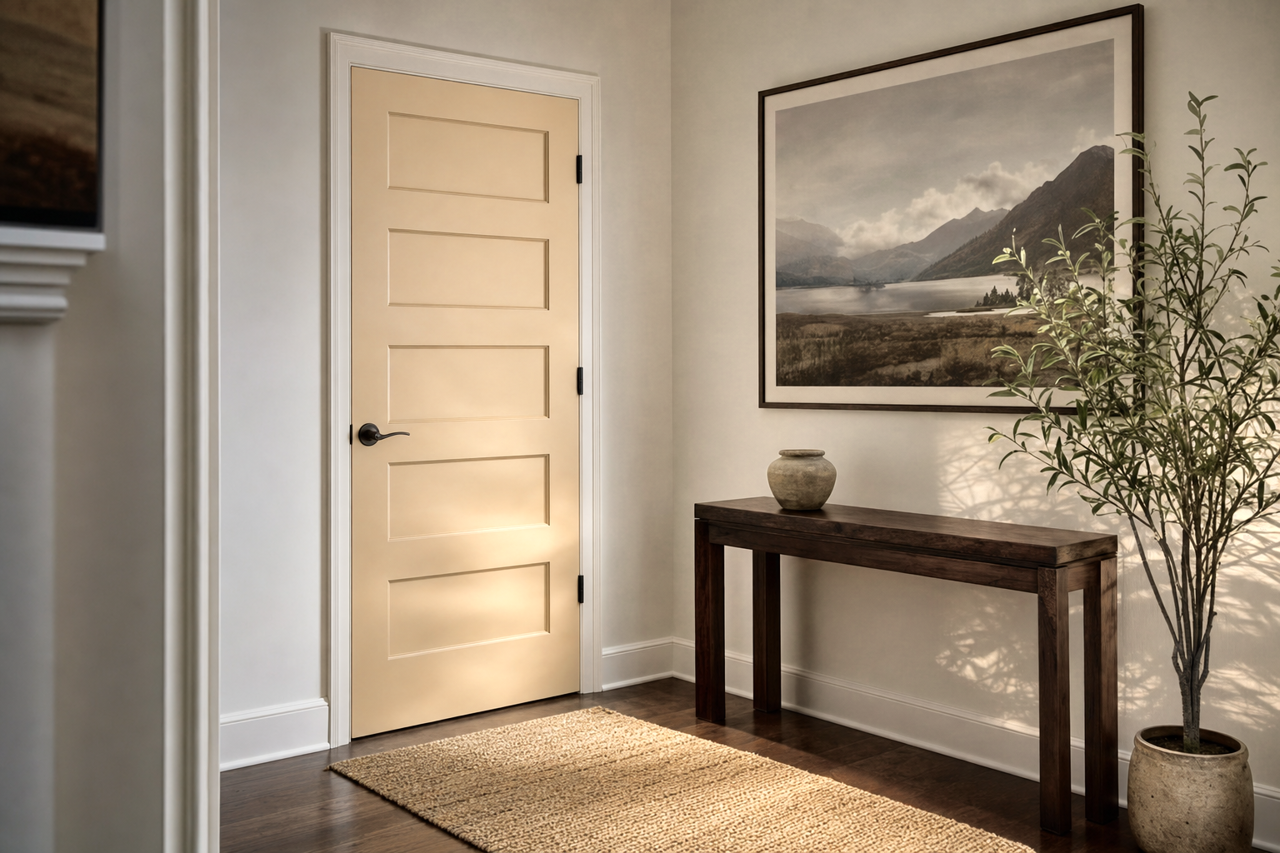 Macadamia by Sherwin-Williams on interior-doors