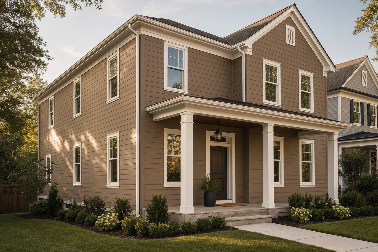 Thatch Brown by Sherwin-Williams on exterior