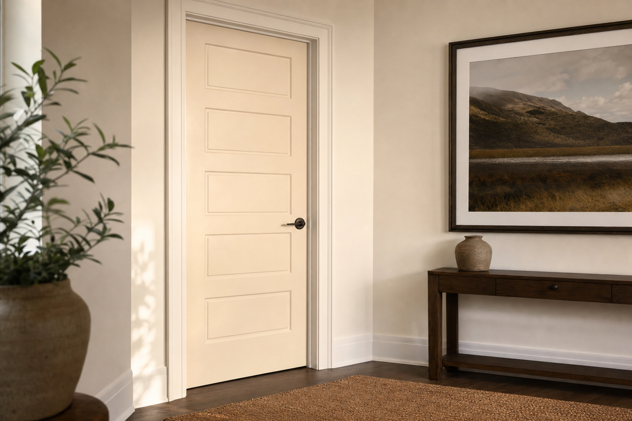 Panda White by Sherwin-Williams on interior-doors