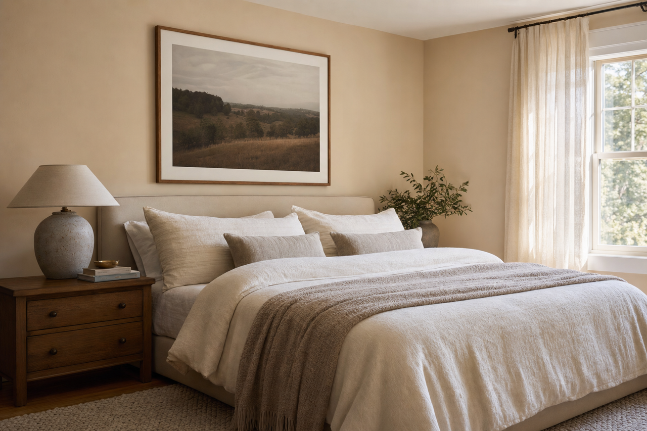 Wool Skein by Sherwin-Williams on interiors