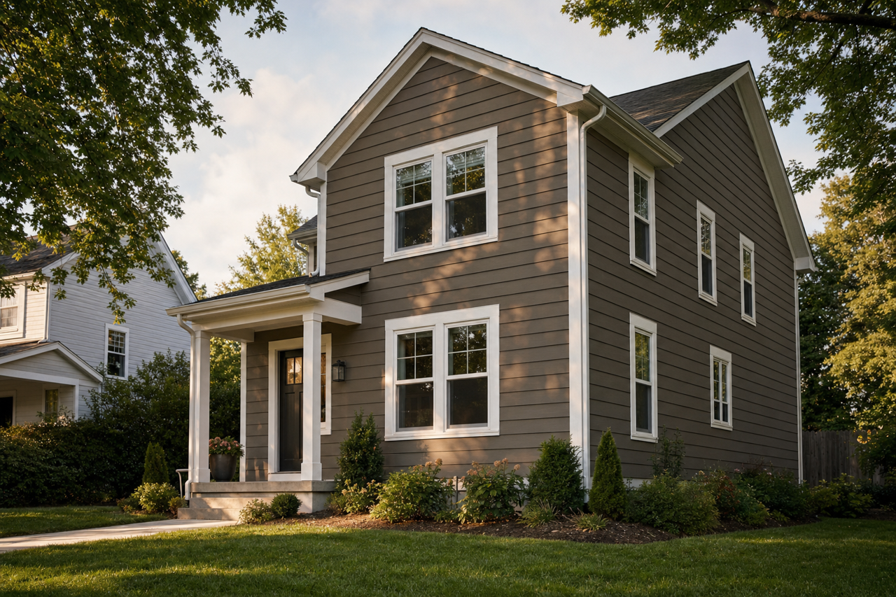 Superior Bronze by Sherwin-Williams on exterior
