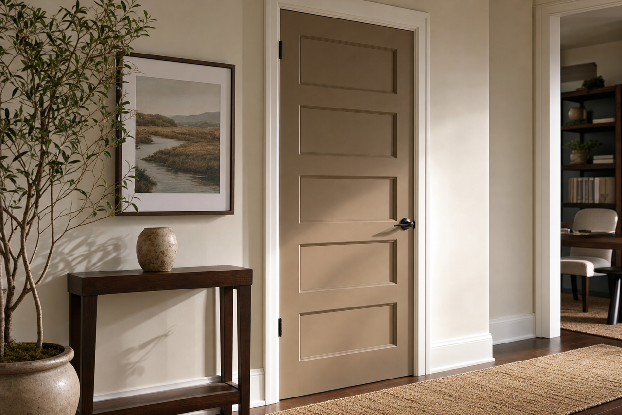 Superior Bronze by Sherwin-Williams on interior-doors