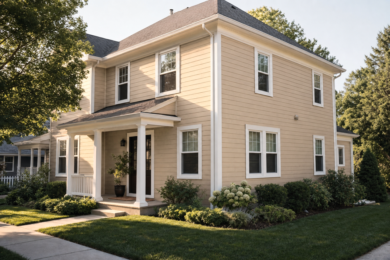 Favorite Tan by Sherwin-Williams on exterior