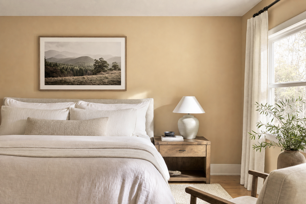 Favorite Tan by Sherwin-Williams on interiors