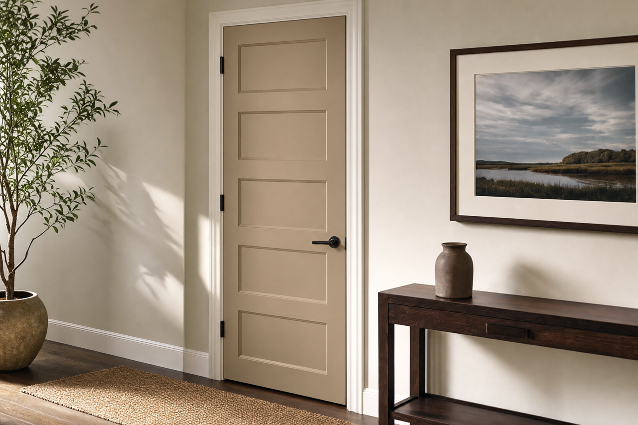Sawdust by Sherwin-Williams on interior-doors