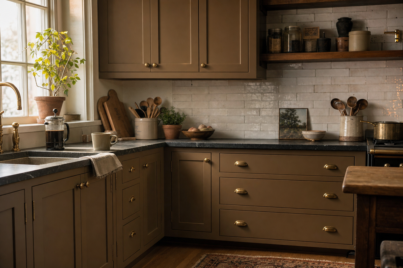 Best Bronze by Sherwin-Williams on cabinets