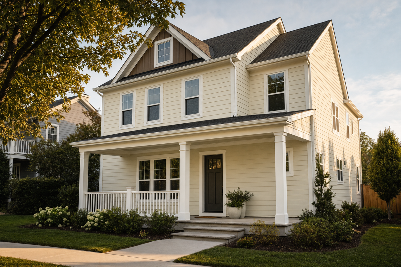 Nonchalant White by Sherwin-Williams on exterior