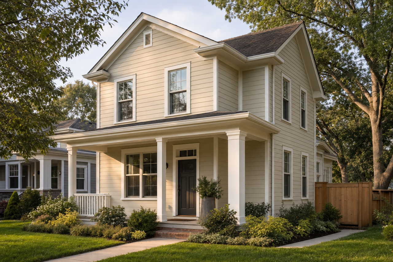 Ancient Marble by Sherwin-Williams on exterior