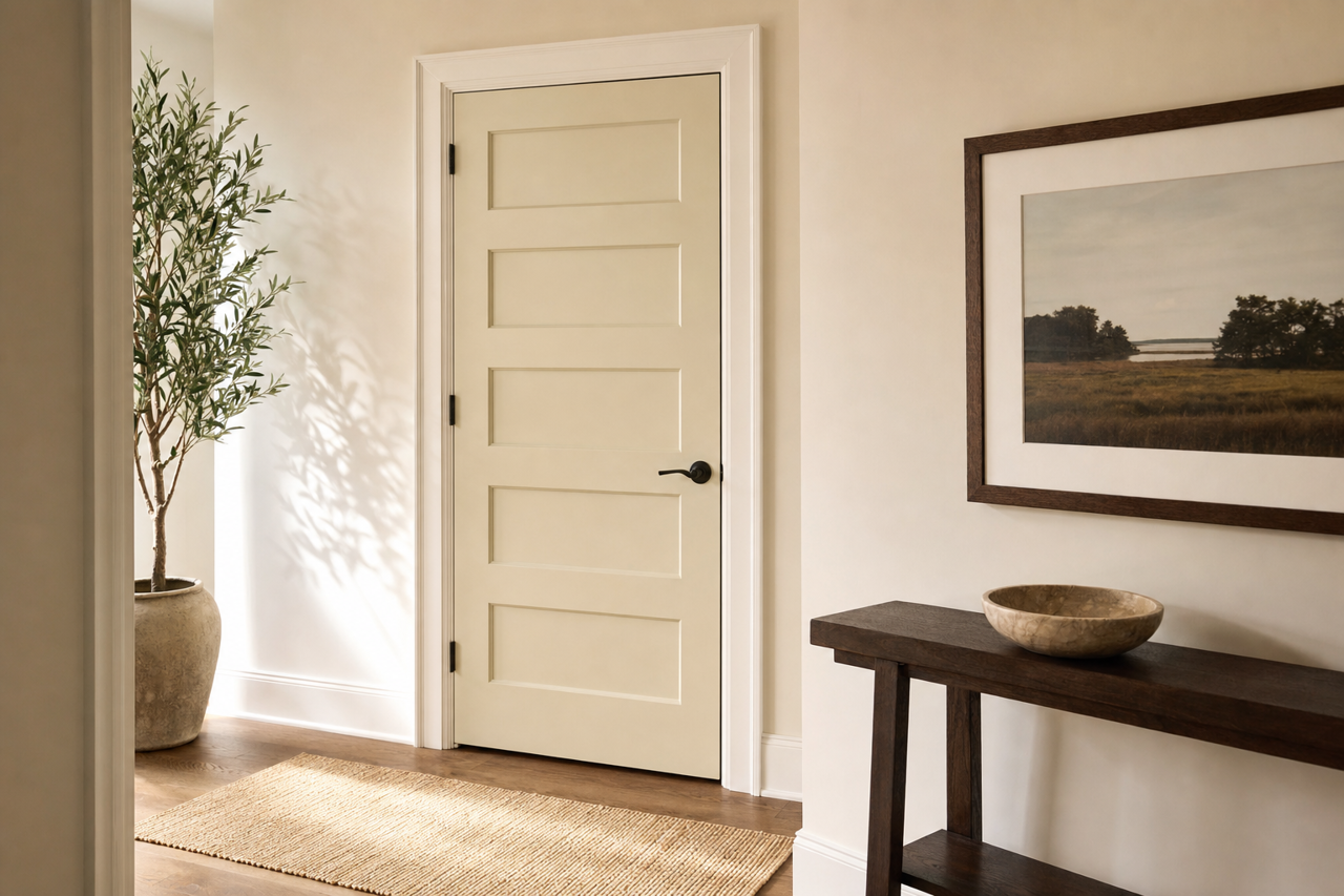 Ancient Marble by Sherwin-Williams on interior-doors