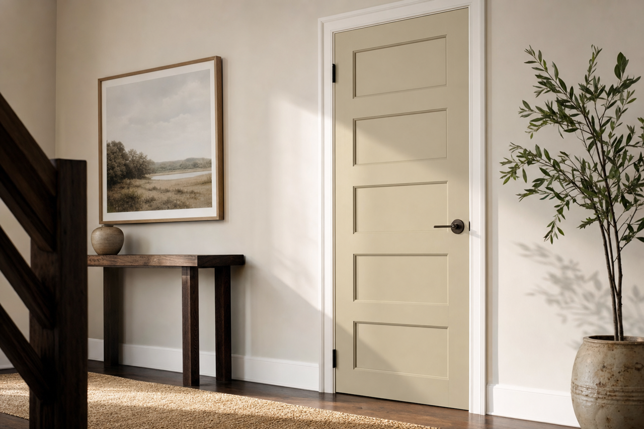 Svelte Sage by Sherwin-Williams on interior-doors