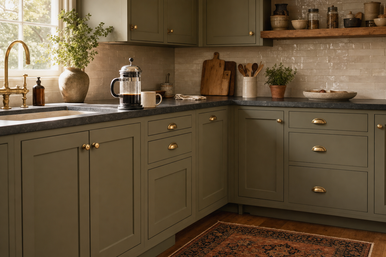 Eclipse by Sherwin-Williams on cabinets